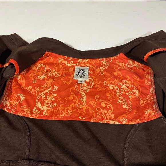 Ivy Jane Brown Cropped Bell Sleeves Jacket. Size Small - Picture 6 of 10